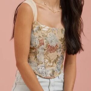 Altar'd State Elegant Floral Bodysuit